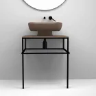 Modern ceramic countertop washbasin made in Italy, Reale Viadurini