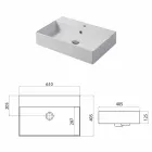 Design Countertop or Wall Wash Basin in Colored Ceramic Leivi Viadurini