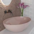 Oval Countertop Washbasin in Glossy Ceramic L 50 cm Made in Italy - Ferry