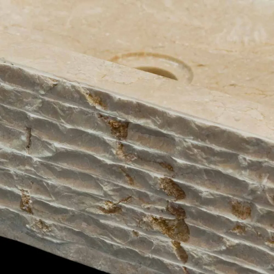 Washbasin single piece of natural stone Hydro White Viadurini