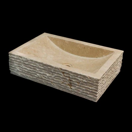 Washbasin single piece of natural stone Hydro White Viadurini