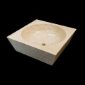 Modern design square white countertop washbasin Jiny 