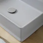 Rectangular Countertop Washbasin in Matt Ceramic Made in Italy - Debora Viadurini