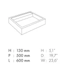 Rectangular Countertop Washbasin in Porcelain Stoneware Made in Italy - Cervia Viadurini