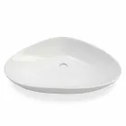 Shaped Countertop Washbasin in White Ceramic Made in Italy - Hamburg Viadurini