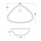 Shaped Countertop Washbasin in White Ceramic Made in Italy - Hamburg Viadurini