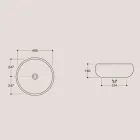 Round Countertop Washbasin in Glossy Ceramic Made in Italy - Candito Viadurini