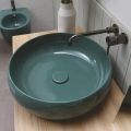 Round Countertop Washbasin in Ceramic Glossy Finish L 49.5 cm - Candito