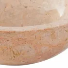 from round washbasin in natural stone Red Job Viadurini