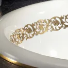 Flush-mounted bathroom sink in fire clay and gold made in Italy, Otis Viadurini