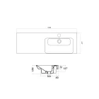 Built-in and right-mounted washbasin in Maida ceramic Viadurini