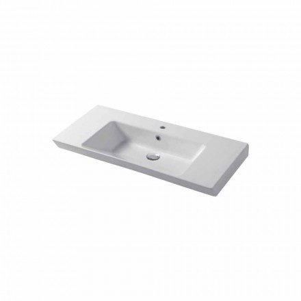 Built-in Washbasin and Support in White Ceramic or Colored Maida Viadurini