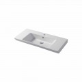 Countertop or wall insert sink in white or colored ceramic Maida