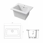 Built-in Washbasin and Modern Support in Vinovo Colored Ceramic Viadurini