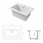 Built-in Washbasin and Modern Support in Vinovo Colored Ceramic Viadurini