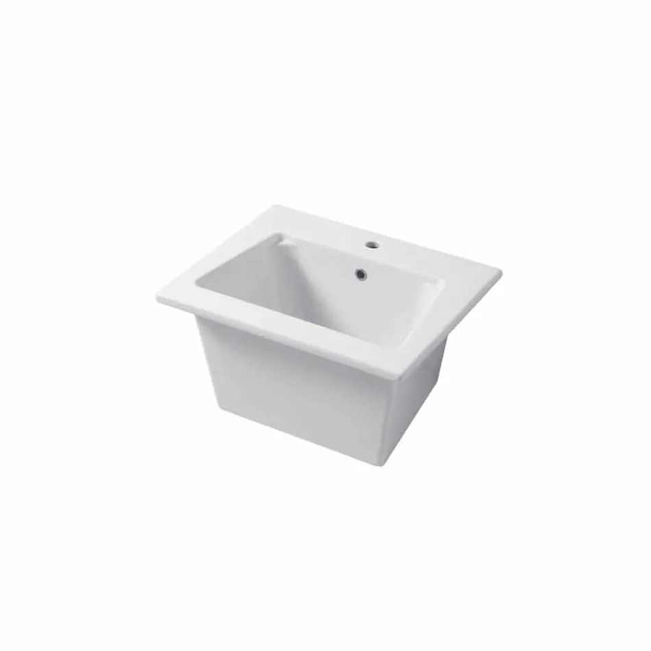 Built-in Washbasin and Modern Support in Vinovo Colored Ceramic Viadurini