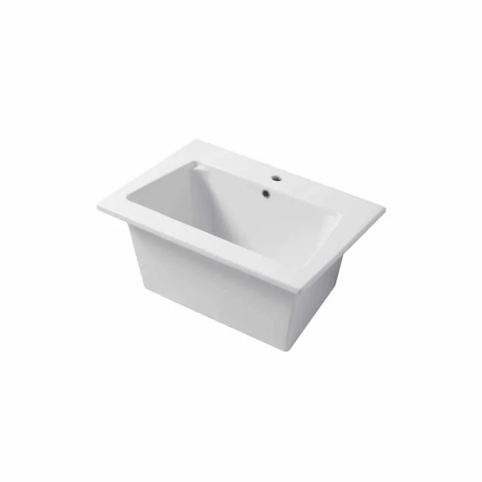 Built-in Washbasin and Modern Support in Vinovo Colored Ceramic Viadurini