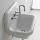 Davis white rectangular ceramic wall-mounted ceramic wall-mounted washbasin Viadurini