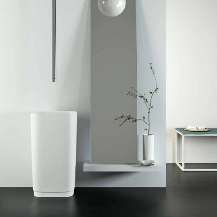 Freestanding circular freestanding floor washbasin made in Italy design, Lallio Viadurini