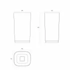 Freestanding circular freestanding floor washbasin made in Italy design, Lallio Viadurini