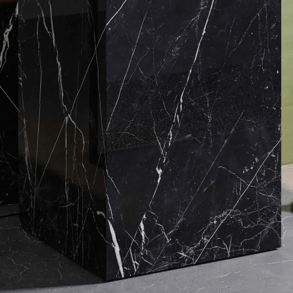 Geometric Design Floor Washbasin in Porcelain Stoneware 4 Finishes - Calogero Viadurini