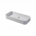 Design countertop sink in ceramic Made in Italy Leivi