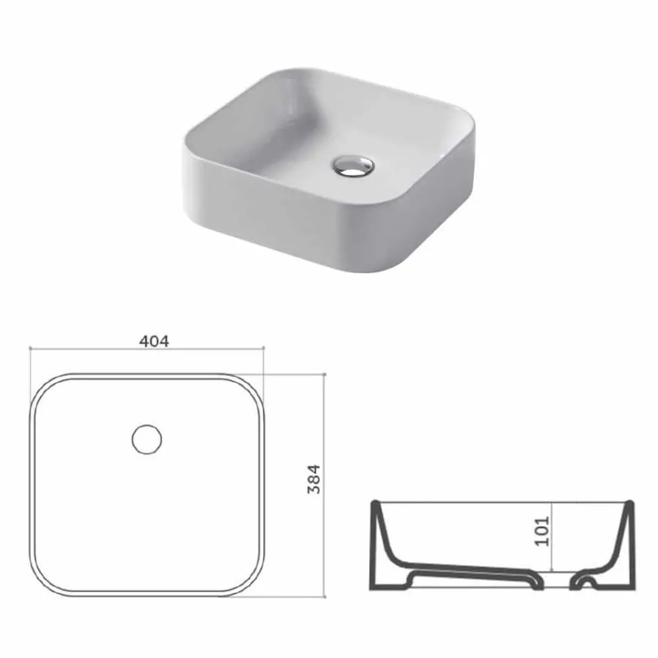 Design washbasin in ceramic Made in Italy Leivi Viadurini