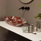 Design ceramic countertop washbasin made in Italy Laura Viadurini