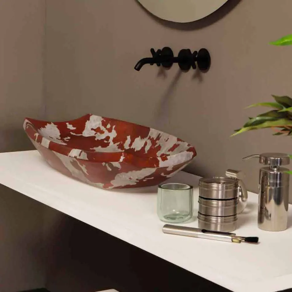 Design ceramic countertop washbasin made in Italy Laura Viadurini