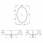 Design ceramic countertop washbasin, made in Italy Oscar Viadurini