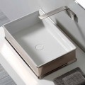 Modern design countertop ceramic washbasin made in Italy Debora