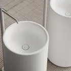 Freestanding Ceramic Countertop Washbasin Made in Italy - Ragazza Viadurini