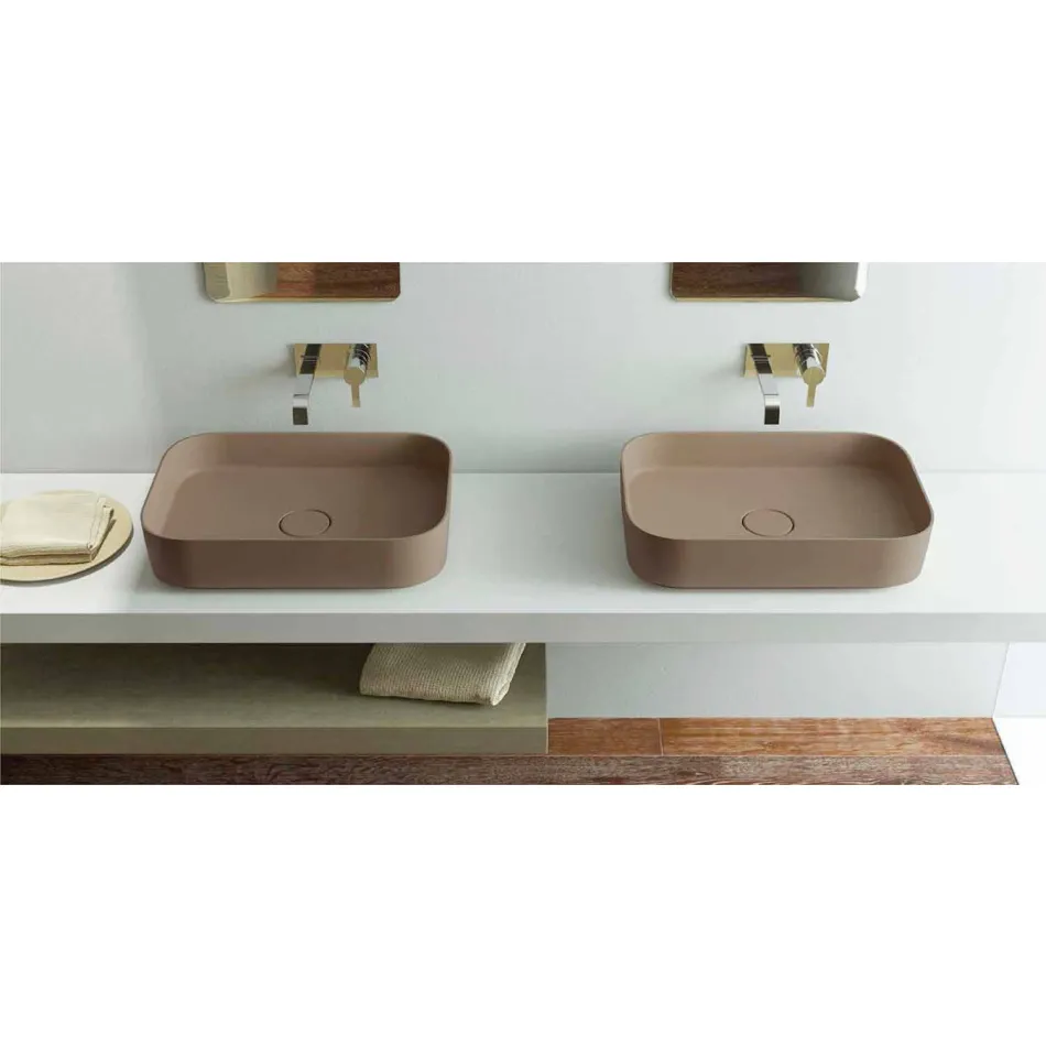 Modern colored freestanding washbasin made in Italy, Formicola Viadurini