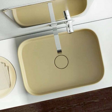 Modern colored freestanding washbasin made in Italy, Formicola Viadurini