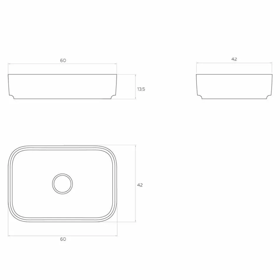 Modern colored freestanding washbasin made in Italy, Formicola Viadurini