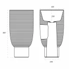 Freestanding washbasin in white ceramic or colored Trabia Viadurini