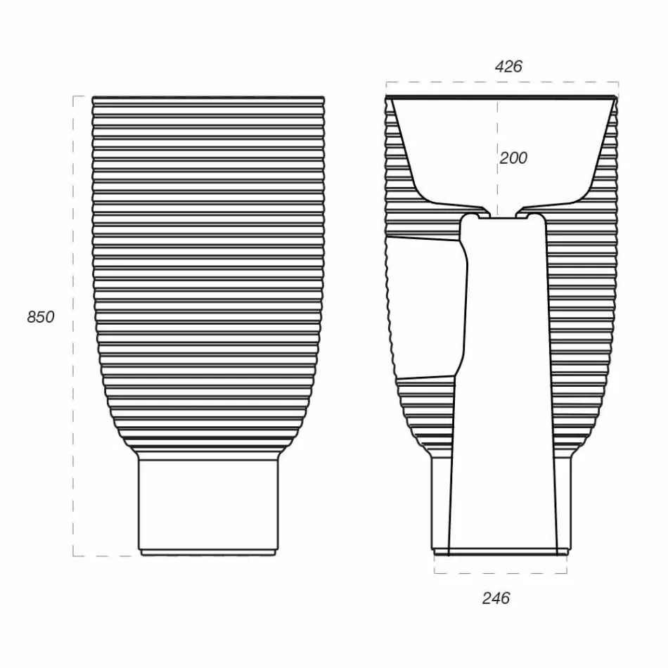 Freestanding washbasin in white ceramic or colored Trabia Viadurini