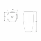 Gais modern design freestanding ceramic washbasin, made in Italy Viadurini