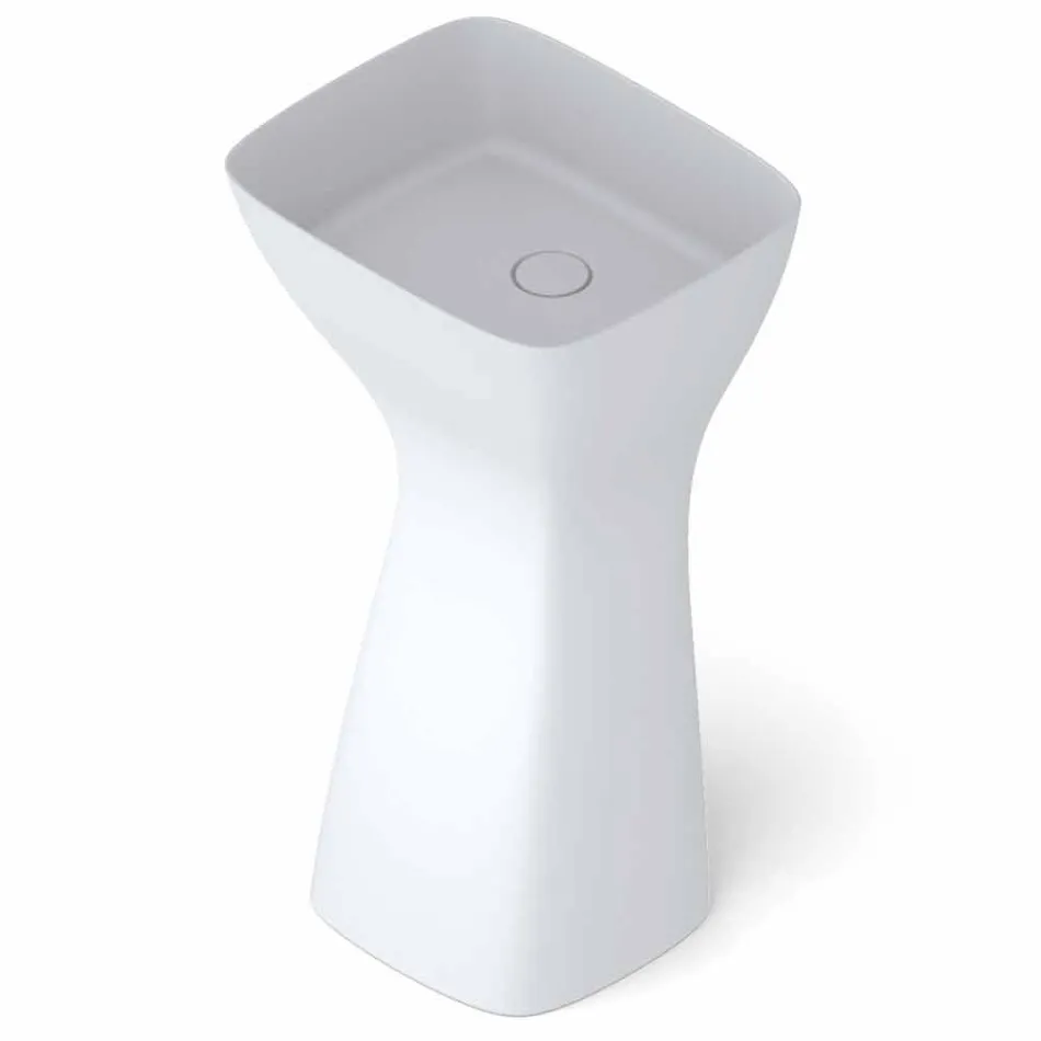 Freestanding modern ceramic washbasin made in Italy, Firmino Viadurini