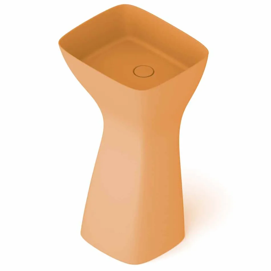 Freestanding modern ceramic washbasin made in Italy, Firmino Viadurini