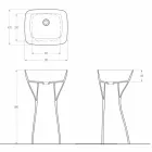 Freestanding modern ceramic washbasin made in Italy, Firmino Viadurini