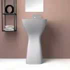 Freestanding modern ceramic washbasin made in Italy, Firmino Viadurini