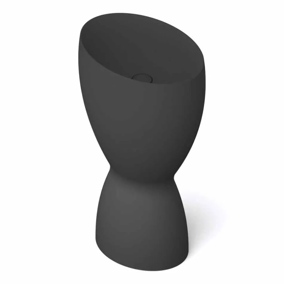 Modern freestanding ceramic washbasin made in Italy, Basile Viadurini