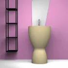 Modern freestanding ceramic washbasin made in Italy, Basile Viadurini