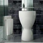Modern freestanding ceramic washbasin made in Italy, Basile Viadurini