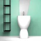 Modern freestanding ceramic washbasin made in Italy, Basile Viadurini