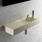 Modern Design Made in Italy White or Colored Ceramic Washbasin - Act Viadurini