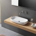 Modern Design White Ceramic Countertop Washbasin Made in Italy - Tune1