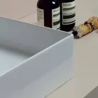 Modern design standing ceramic washbasin Sun 60x37, made in Italy Viadurini