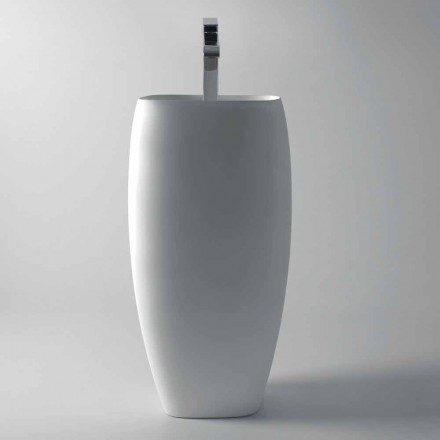 Modern design freestanding ceramic washbasin Gaiola, made in Italy Viadurini